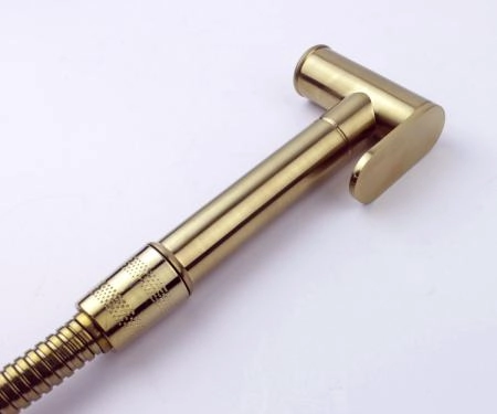 Гигиенический душ встраиваемый со смесителем ЭЛЕМЕНТ EL28GB золотой черный