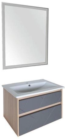 Тумба ASB-Mebel Диана 75 Серый/дуб янтарный подвесная под умывальник Элина 75