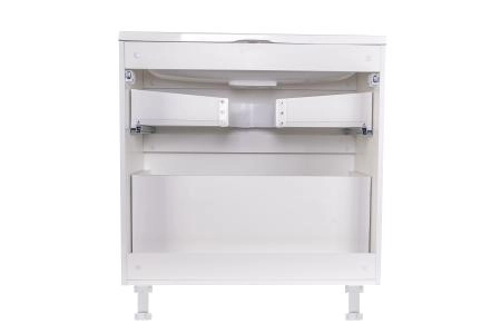 Тумба напольная Style Line Бергамо мини 90 (2 ящ.) Люкс антискрейтч белый, PLUS