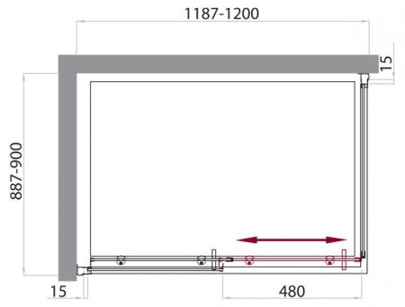 Душевой уголок BelBagno UNO 110x80 матовое стекло 5 мм профиль хром UNO-AH-1-110/80-P-Cr