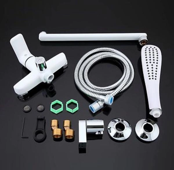 Смеситель Gappo G2248 для ванны длинный излив  белый/хром