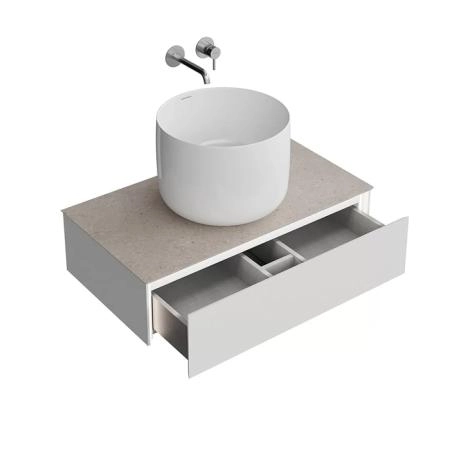 Тумба Kerama Marazzi MAGICA МАДЖИКА MA.90.1\MGR.M подвесная 90, 1 ящик, утренний серый матовый