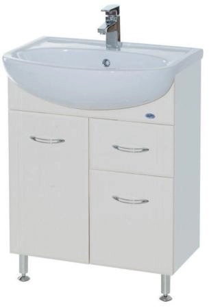 Тумба под раковину Bellezza Уют 60 напольная с 1 ящ. белая