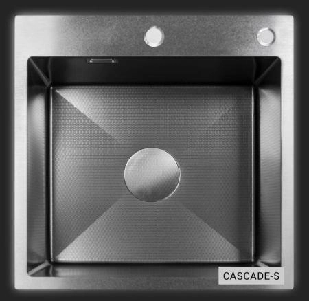 Мойка кухонная Esbano CASCADE-S 500х500х230 оружейная сталь PVD покрытие