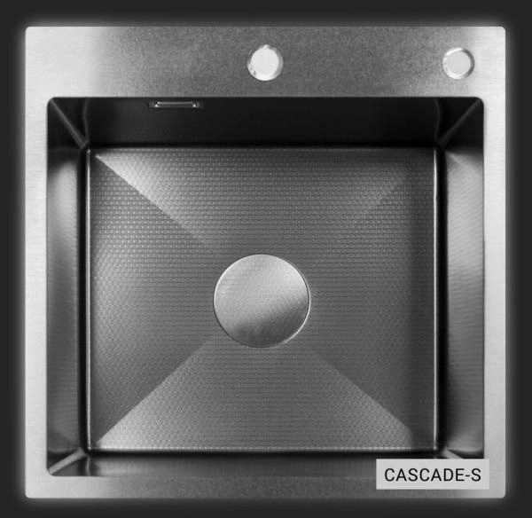 Мойка кухонная Esbano CASCADE-S 500х500х230 оружейная сталь PVD покрытие