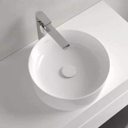 Villeroy&Boch Collaro Раковина накладная 400*400*145h, без отв. под смеситель, без перелива, TitanCeram, цвет альпийский белый
