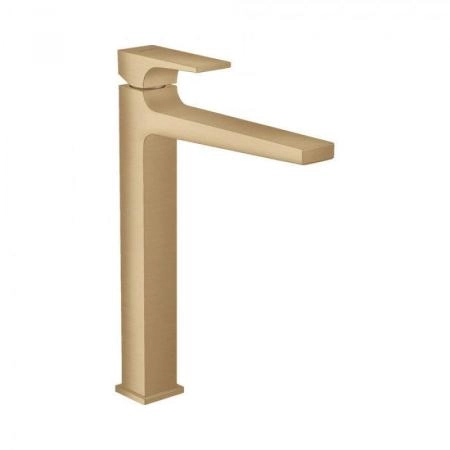 Hansgrohe 32512140 Metropol Смеситель для свободностоящей раковины 259 мм, Push-Open шлифованая бронза