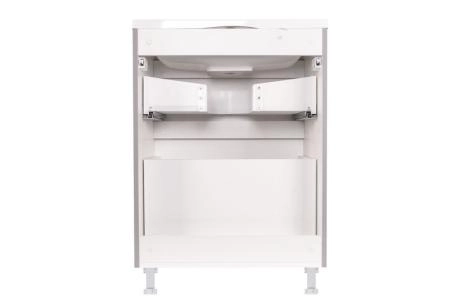 Тумба напольная Style Line Бергамо мини 60 (2 ящ.) Люкс антискрейтч серый, PLUS