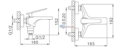 Смеситель для ванны Frap F3257 черный хром