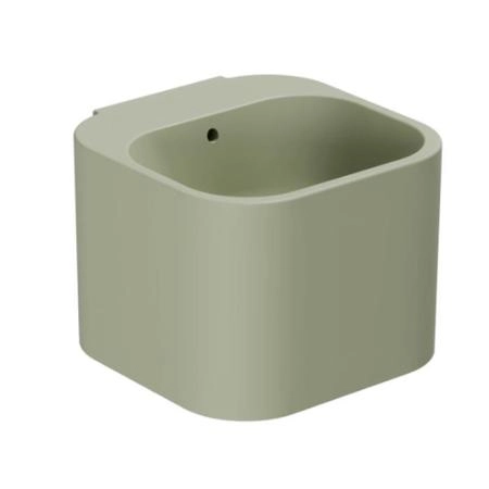 Azzurra Tandem Раковина подвесная 44x43xH32 см, без отв., с переливом, цвет: Nature green