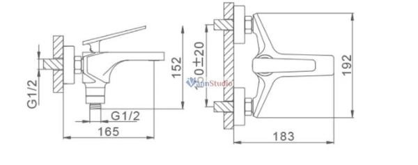 Смеситель для ванны Frap F3257 черный хром