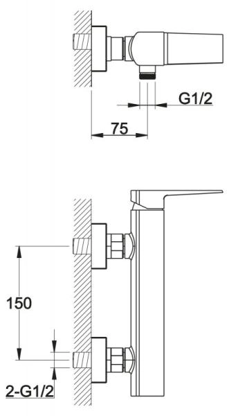 Смеситель для душа BELBAGNO ARLIE ARL-ESDM-CRM хром