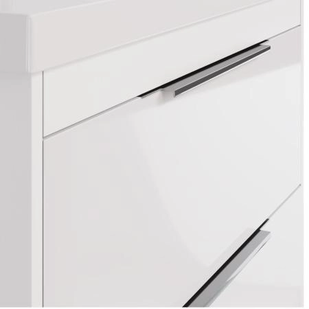 Тумба под раковину Dreja PRIME 90 см, подвесная/напольная, белый глянец 99.9302