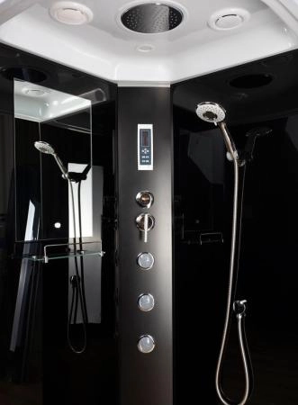 Душевая кабина Niagara NG-6501-14F 900х900х2150 средний поддон 26см стекло тонированное алюм черный