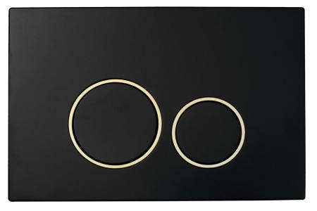Кнопка для инсталляции Boheme пластик BLACK GOLD, круглая 663