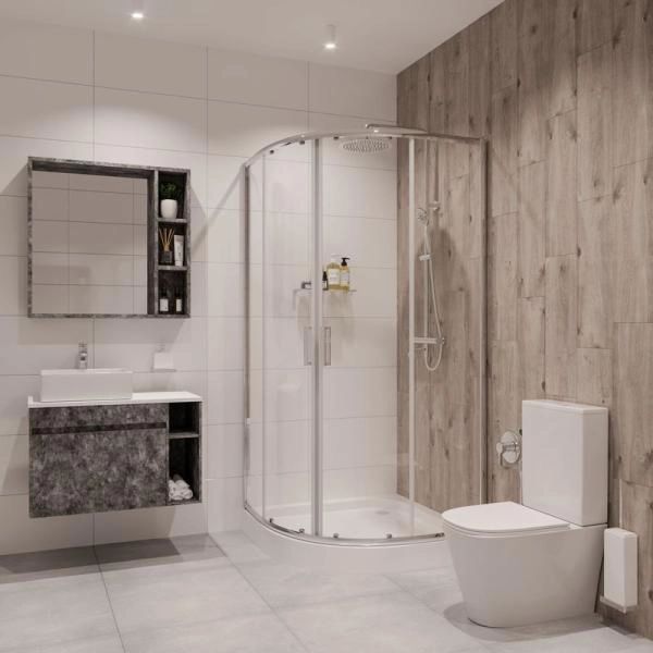 Душевой уголок Niagara Nova NG-6606-08 (90*90*190) полукруг, двери раздвижные