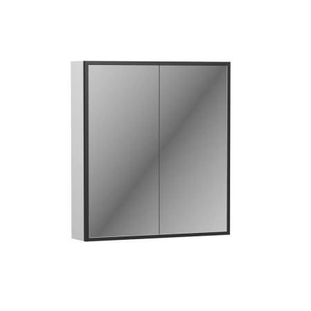 Зеркало-шкаф Corozo Айрон 60, черный/белый