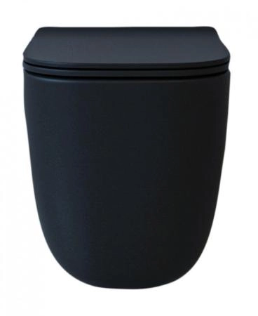 Унитаз ESBANO GARANT черный матовый безободковый подвесной 510x350x360