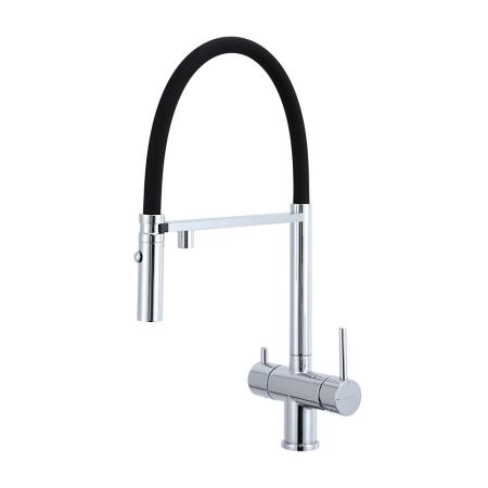 Смеситель GAPPO G4397-80 для кухни с гибким изливом и подключением фильтра, хром