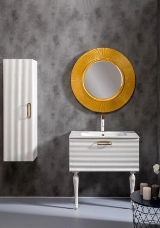 Пенал Boheme Linea белый+золото без ножек 845-WG