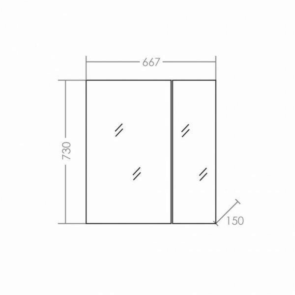 Зеркальный шкаф СаНта Стандарт 70 113008, цвет белый