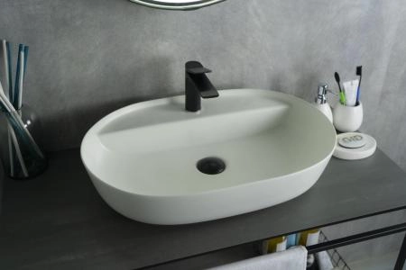 Раковина Gid Wm1346 61x41 на столешницу белая матовая