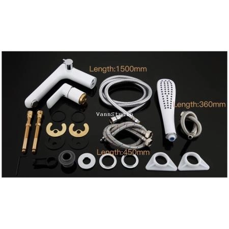 Смеситель Gappo G1148 на борт ванны на 3 отверстия, хром белый