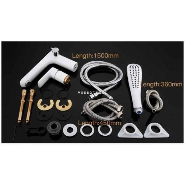 Смеситель Gappo G1148 на борт ванны на 3 отверстия, хром белый