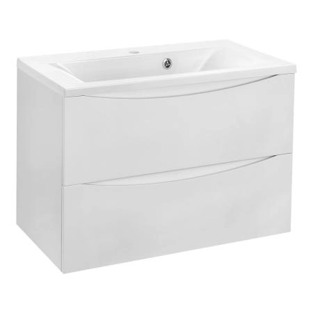 Тумба под раковину Vincea Mia 750 подвесная, 2 выкатных ящика soft close, G.White