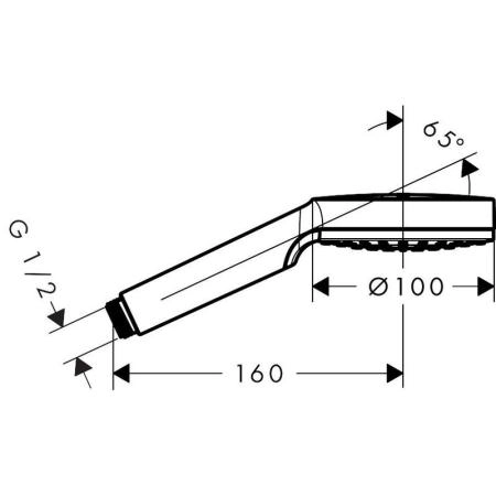 Ручной душ Hansgrohe Crometta 26331400, белый/хром