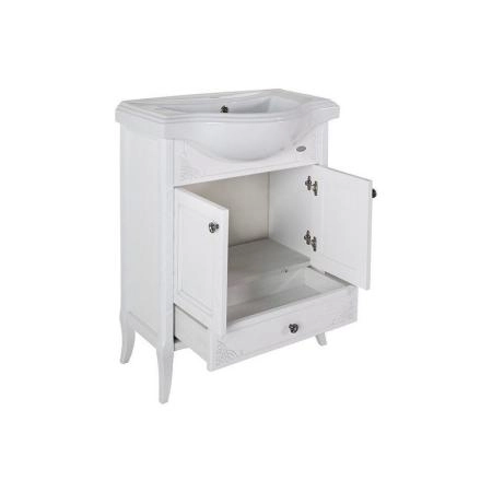 Тумба под раковину ASB-Woodline Салерно 65 патина серебро