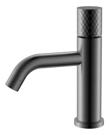 Смеситель STICK Boheme для умыв. низ. Gun Metal низкий с ручкой DIAMOND 121-GM