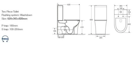 Унитаз-компакт Ceruttispa Adige CT7836 напольный безободковый