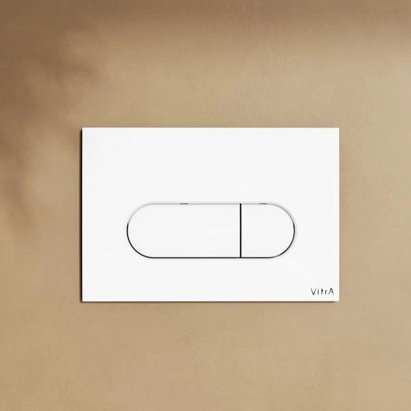Кнопка смыва для инсталляции VitrA Root Round  740-2200 глянцевая белая двойный смыв