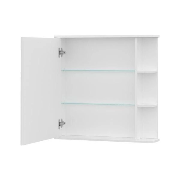 Шкаф зеркальный Twing 70 белый глянец