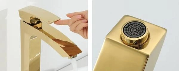 Смеситель Gappo G1007-32 для раковины высокий золото