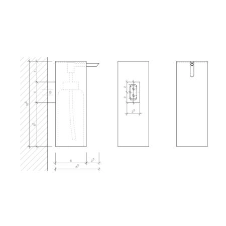 Decor Walther Tube WSP Дозатор для мыла, подвесной, цвет: хром