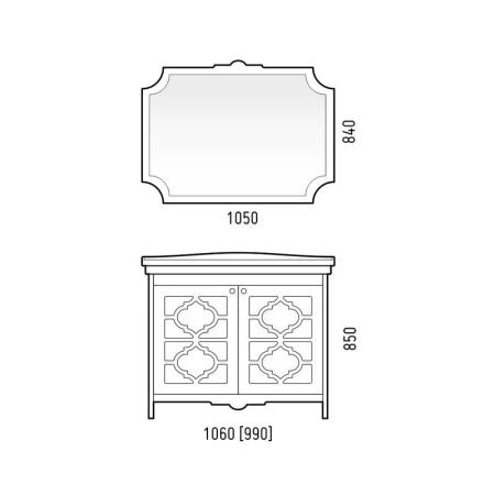 Тумба под раковину Corozo Манойр 105