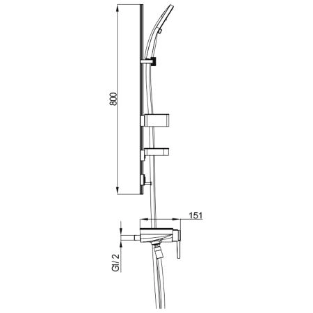 Смеситель GAPPO G3296-26 для ванны с душевым гарнитуром, черный