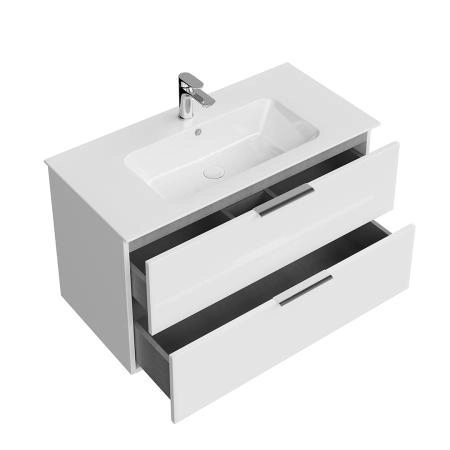 Тумба Kerama Marazzi PIANO FORTE ПИАНО ФОРТЕ PI.F.95\WHT подвесная 95 см, 2 ящика, белый глянцевый