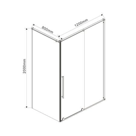 Душевой уголок Vincea Arno VSR-1A8012CL, 1200*800, хром, стекло прозрачное