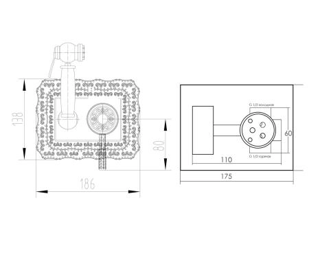 Гигиенический душ со смесителем ВИНДЗОР 10136 бронза