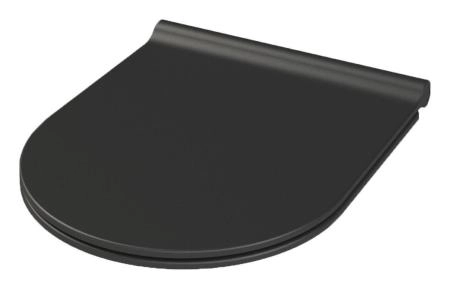Крышка для унитаза Boheme Bianco Slim Nero 966-B черная матовая