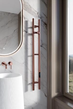 Полотенцесушитель электрический Boheme 2-трубы круглый COPPER BRUSHED 729-CB