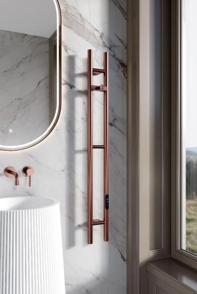 Полотенцесушитель электрический Boheme 2-трубы круглый COPPER BRUSHED 729-CB