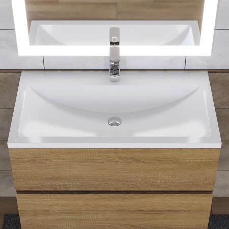 Раковина Uperwood Self 80 см, белая глянцевая