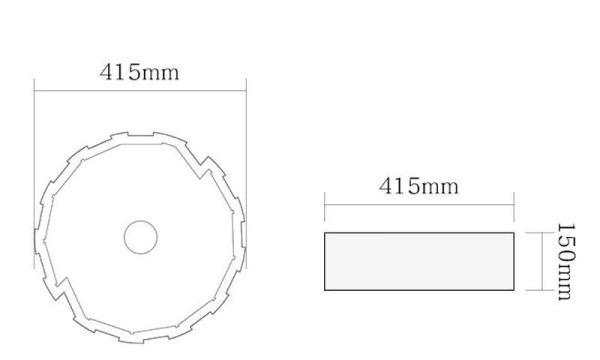 Раковина SantiLine SL-7016 41,5x41,5 на столешницу керамическая Декоративная