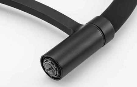 Смеситель для кухни Frap F4552-6 с гибким изливом, черный матовый