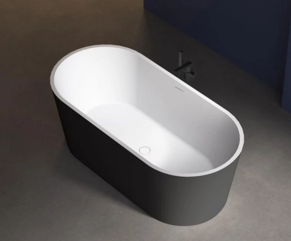 Акриловая ванна ABBER AB9209MB отдельностоящая цвет черный матовый