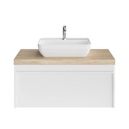 Тумба Kerama Marazzi MODULA МОДУЛА MO.100.1+1\WHT подвесная 100 с ящиком 1+1, белая глянцевая